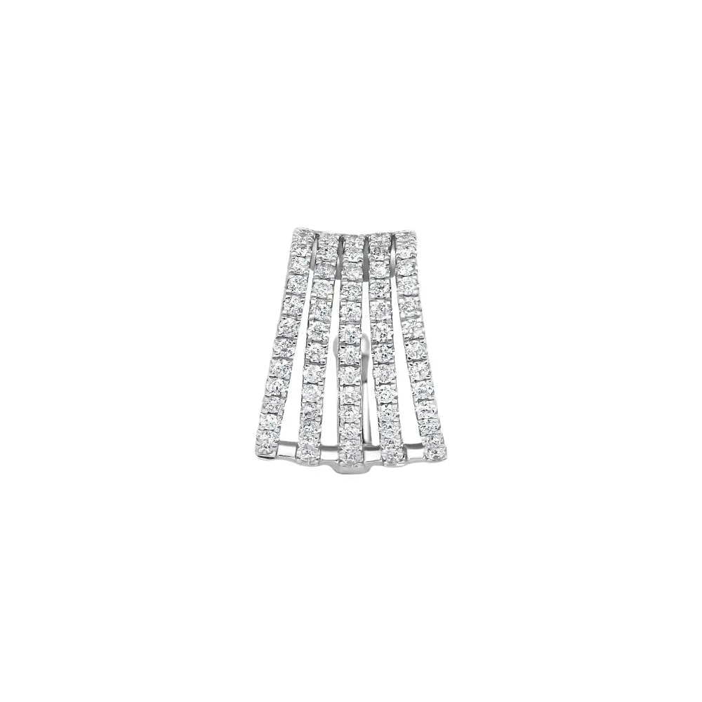 5 ROWS DIA EARCLIP D0.63 UNIT 18K Princess Jewelry Shop