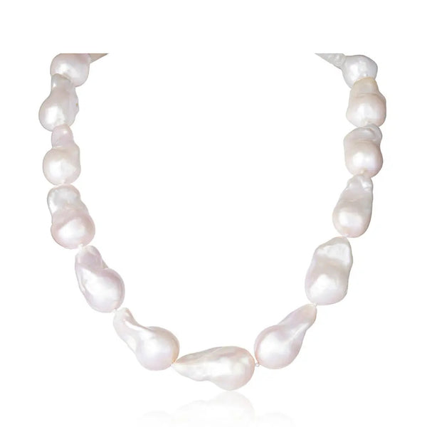 Baroque South Sea Pearl Necklace with Gold Clasp