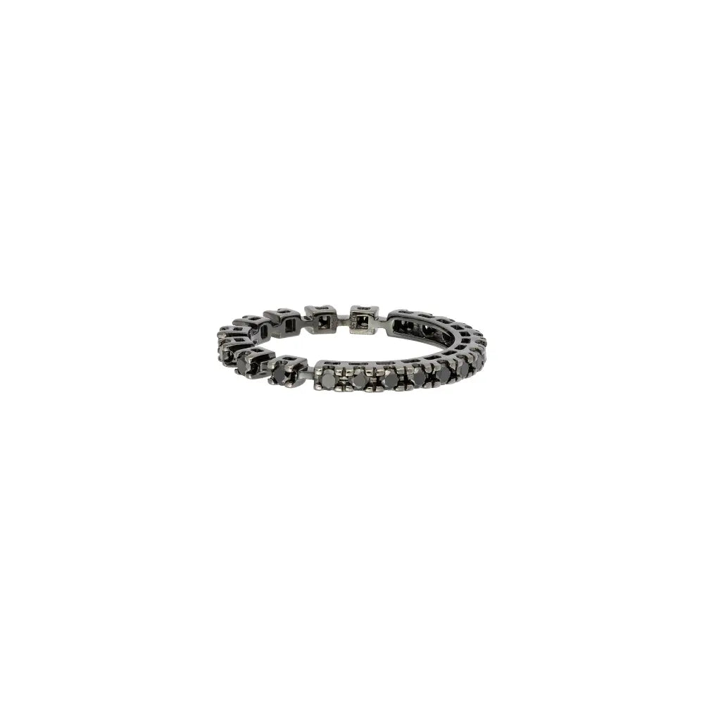 Black & White Diamond Eternity Band-Princess Jewelry Shop