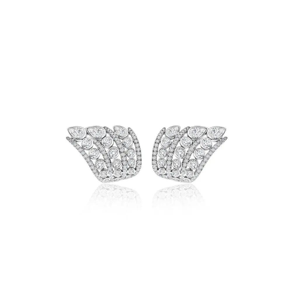 CROWN RISING DIA EAR D4.04 18KW Princess Jewelry Shop