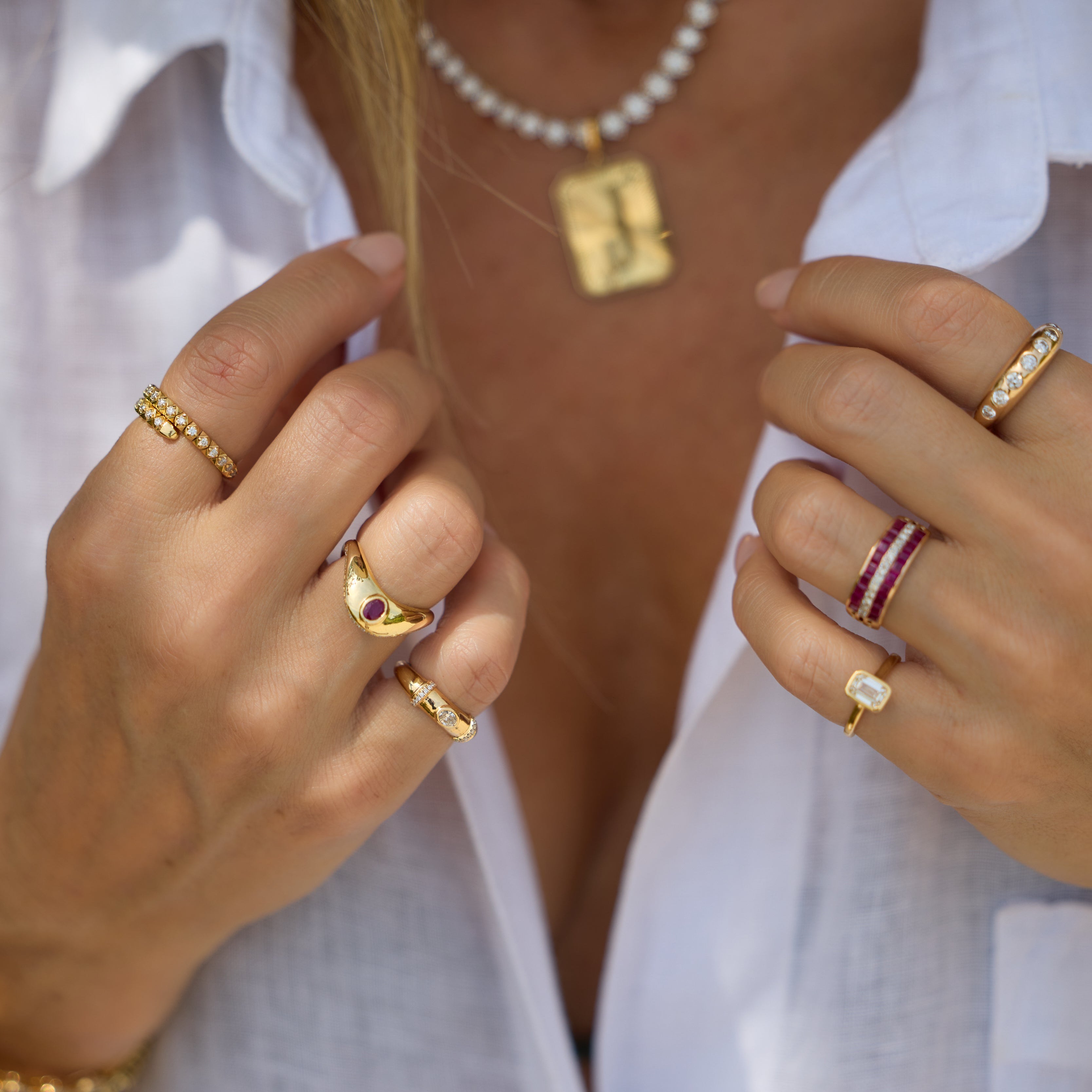Coil Diamond Ring in 18K Gold