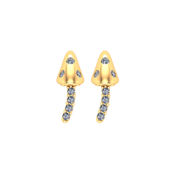 Diamond Mushroom Cone Stud by Alessa Rocks