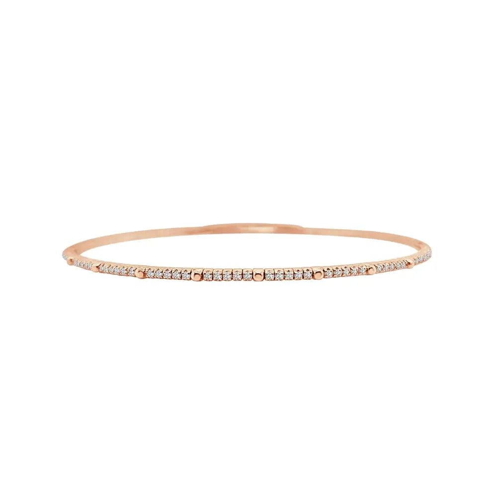 Delicate flexible diamond bangle fine jewelry everyday elegance