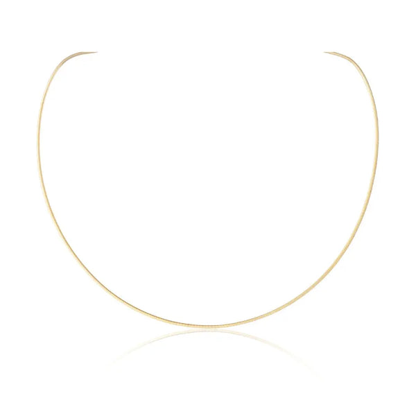Flex String 18K Yellow Gold Chain Necklace | JJ Jewelry Miami