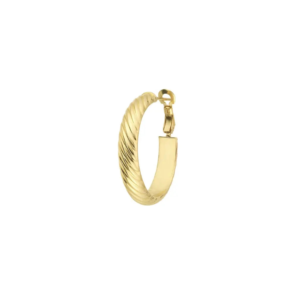 Golden Twisted Hoop Earrings Princess Jewelry Shop