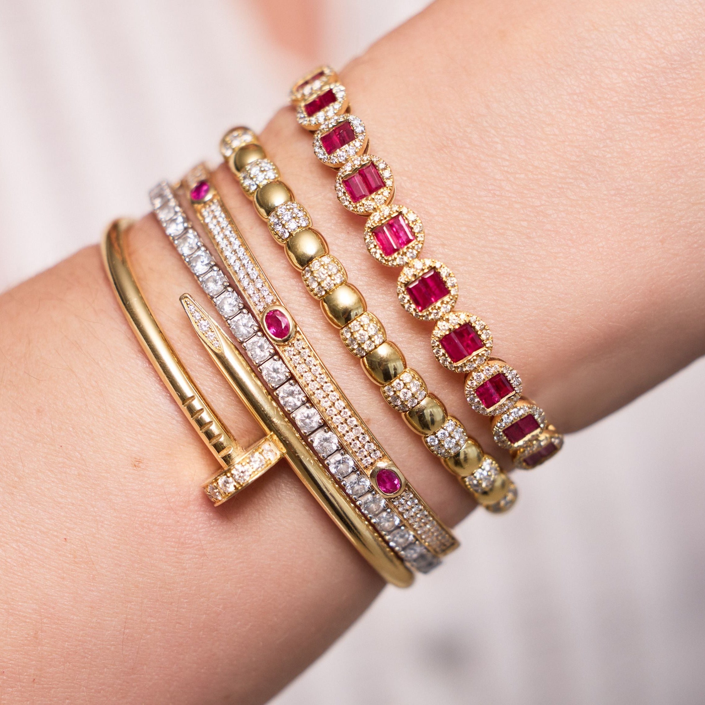 Half Eternity Flexible Diamond Bangle - 3.0 carats