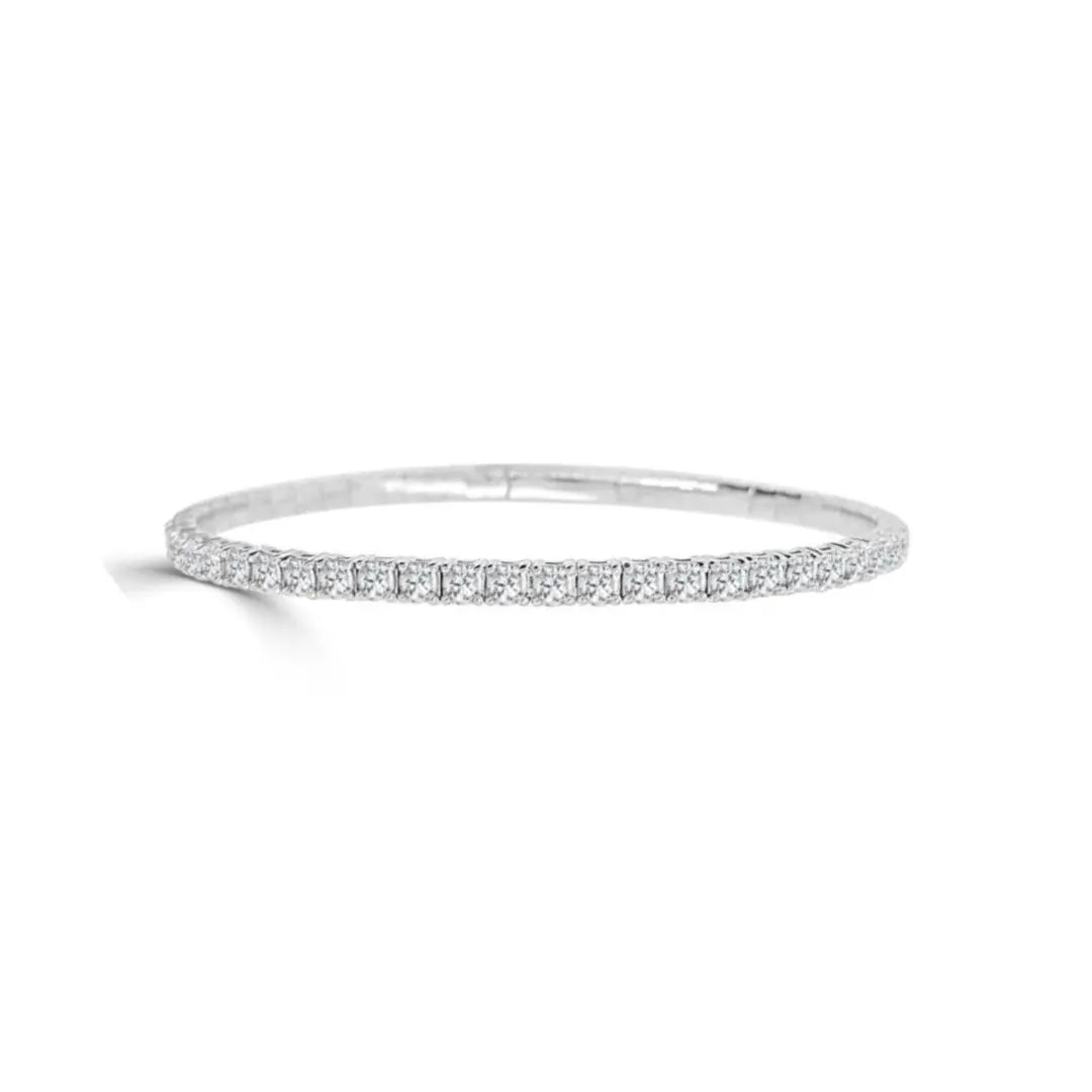 Half Eternity Flexible Diamond Bangle - 3.0 carats-Princess Jewelry Shop