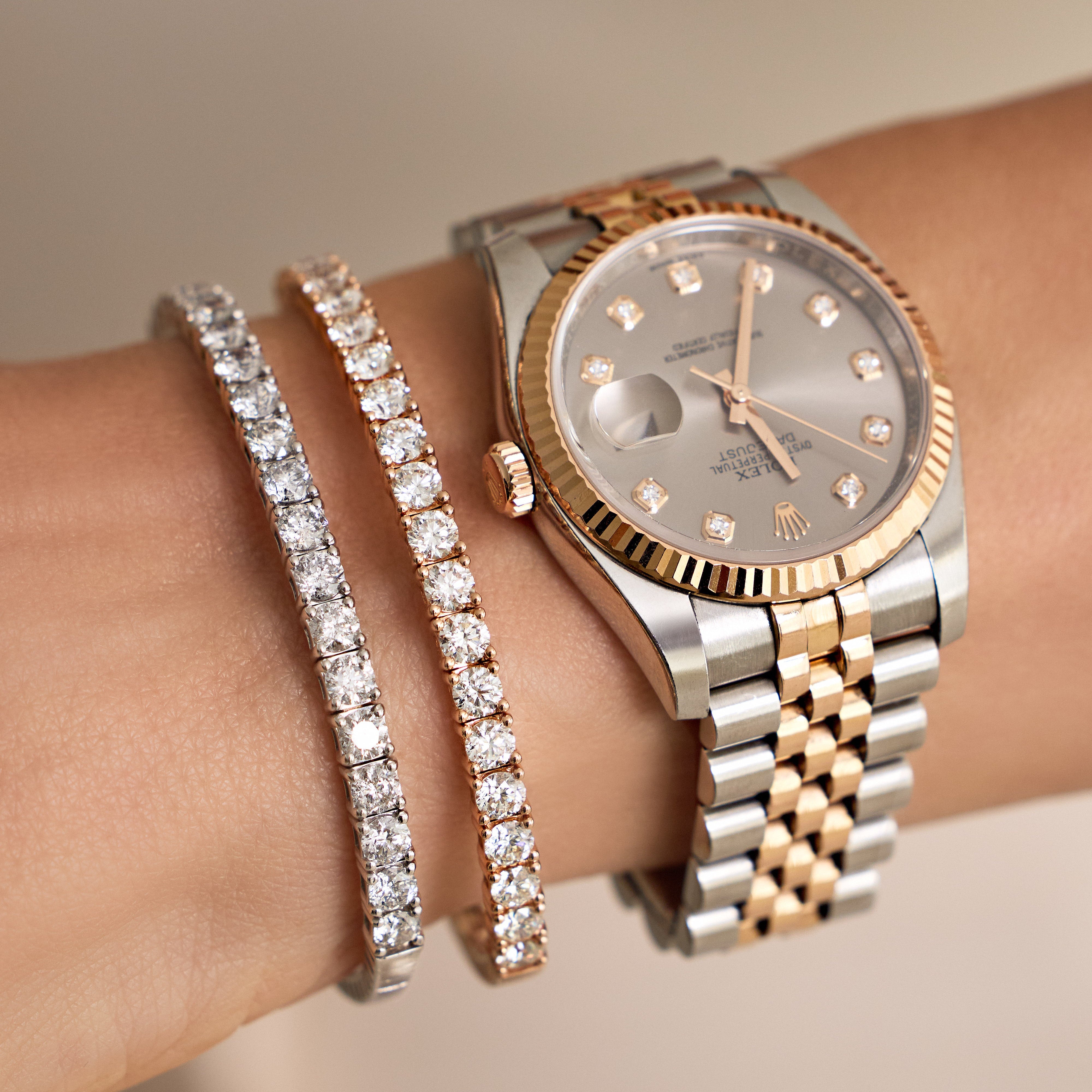 Half Eternity Flexible Diamond Bangle in 18K Gold