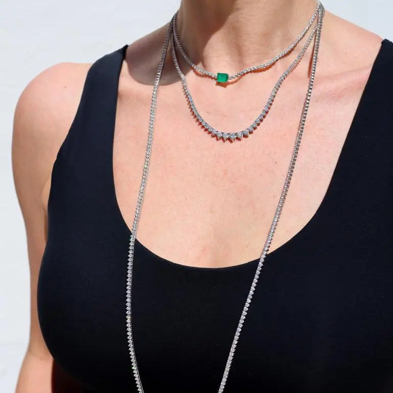 Jenny Emerald Diamond Necklace Princess Jewelry Shop