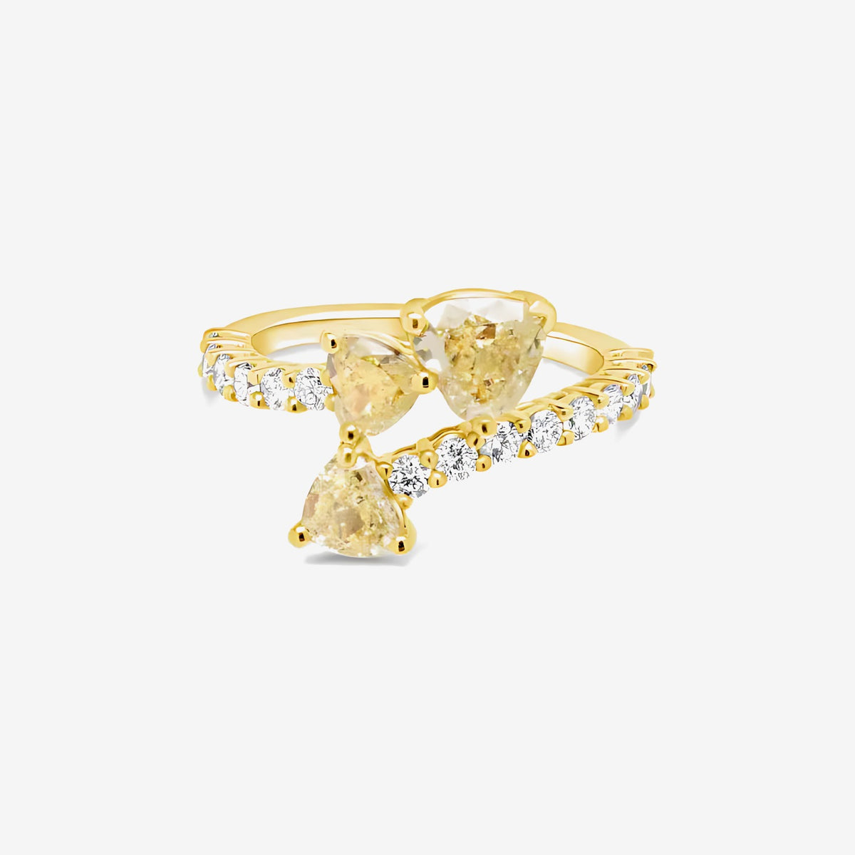 Multi-Shape Yellow Diamond Ring in 18K Yellow Gold | JJ Jewelry