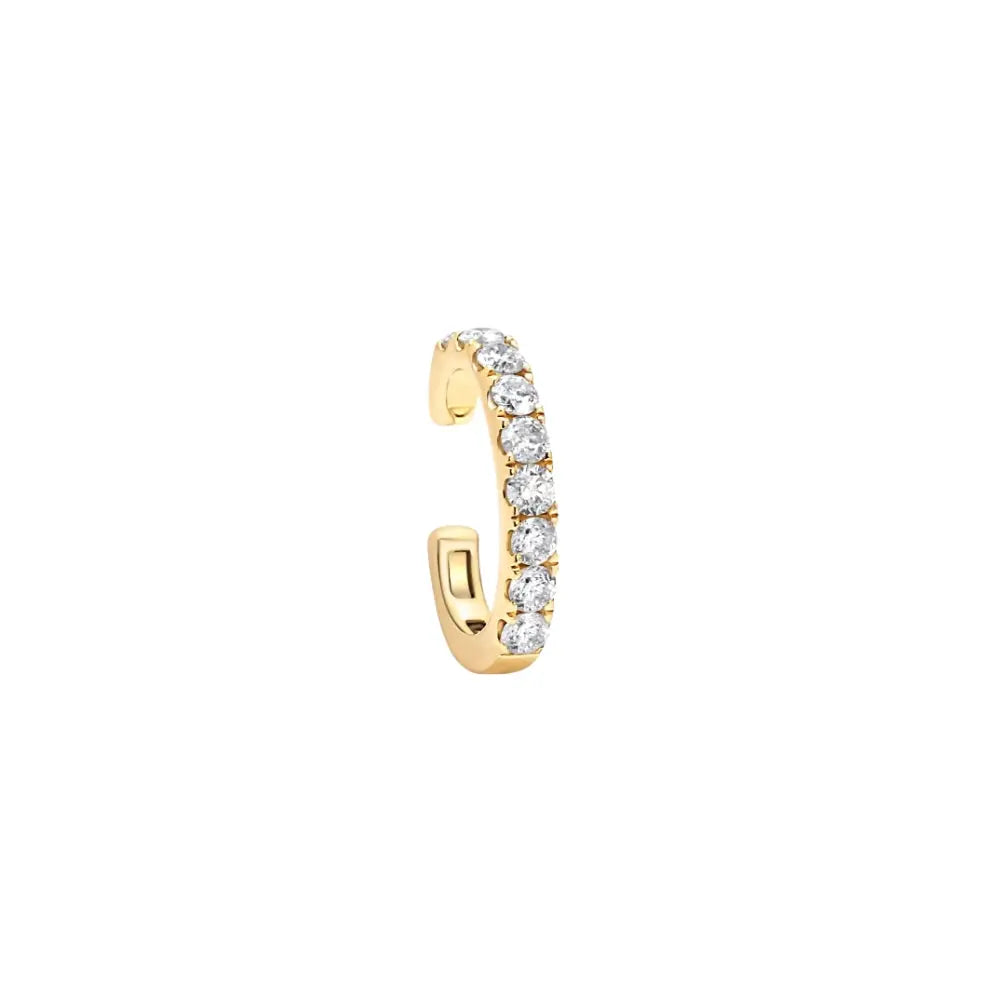 Nine Diamond Ear Cuff in 18K Gold | JJ Jewelry Miami