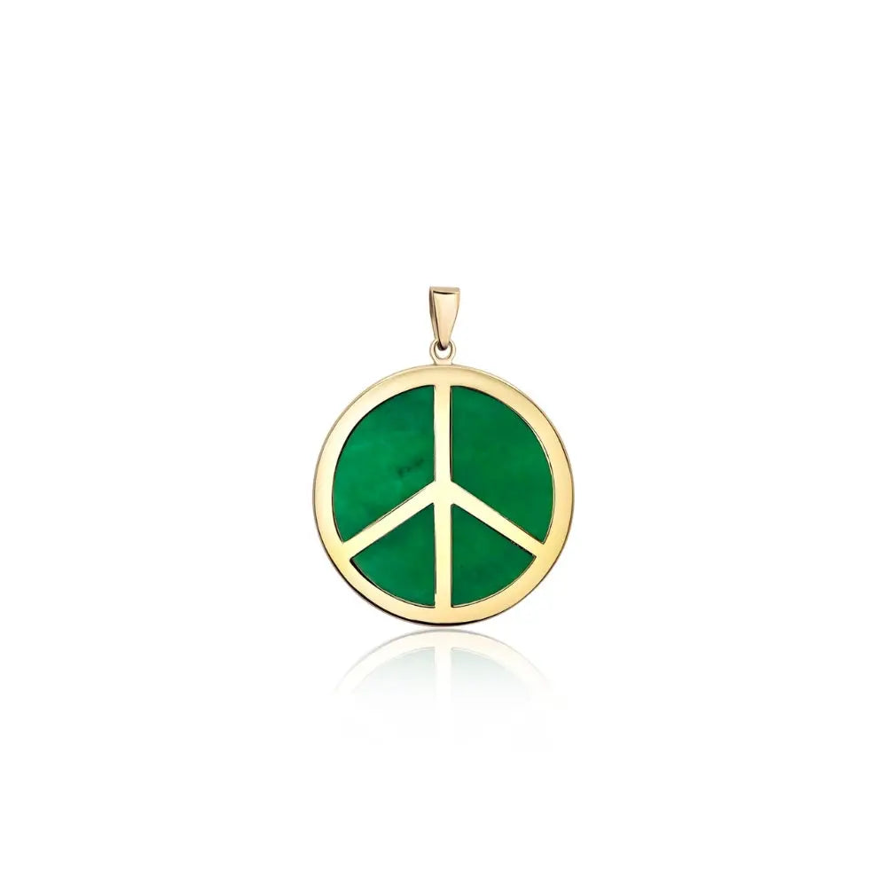 PEACE LARGE PEND 14KY 25MM Princess Jewelry Shop