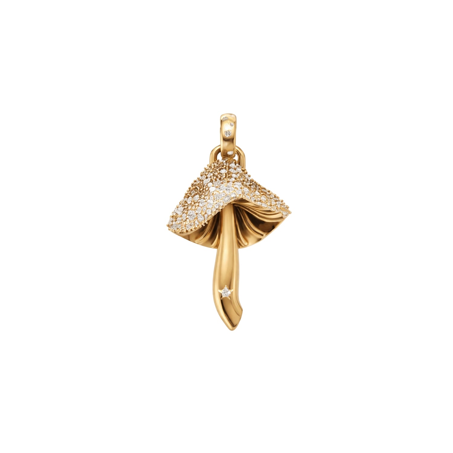 Magic Mushroom Pavé Diamond Pendant by Alessa Rocks