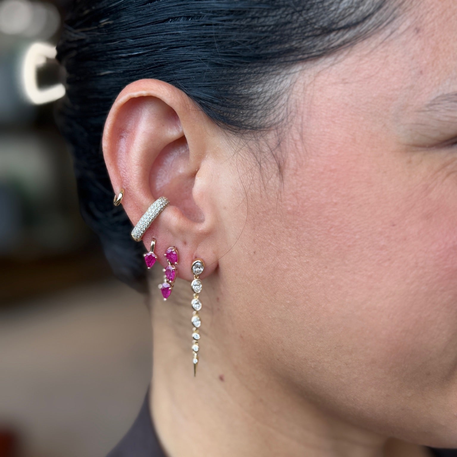 Pave Diamond Ear Cuffs
