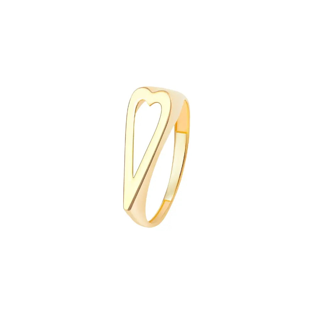 Yellow Gold Letter Ring Princess Jewelry Shop