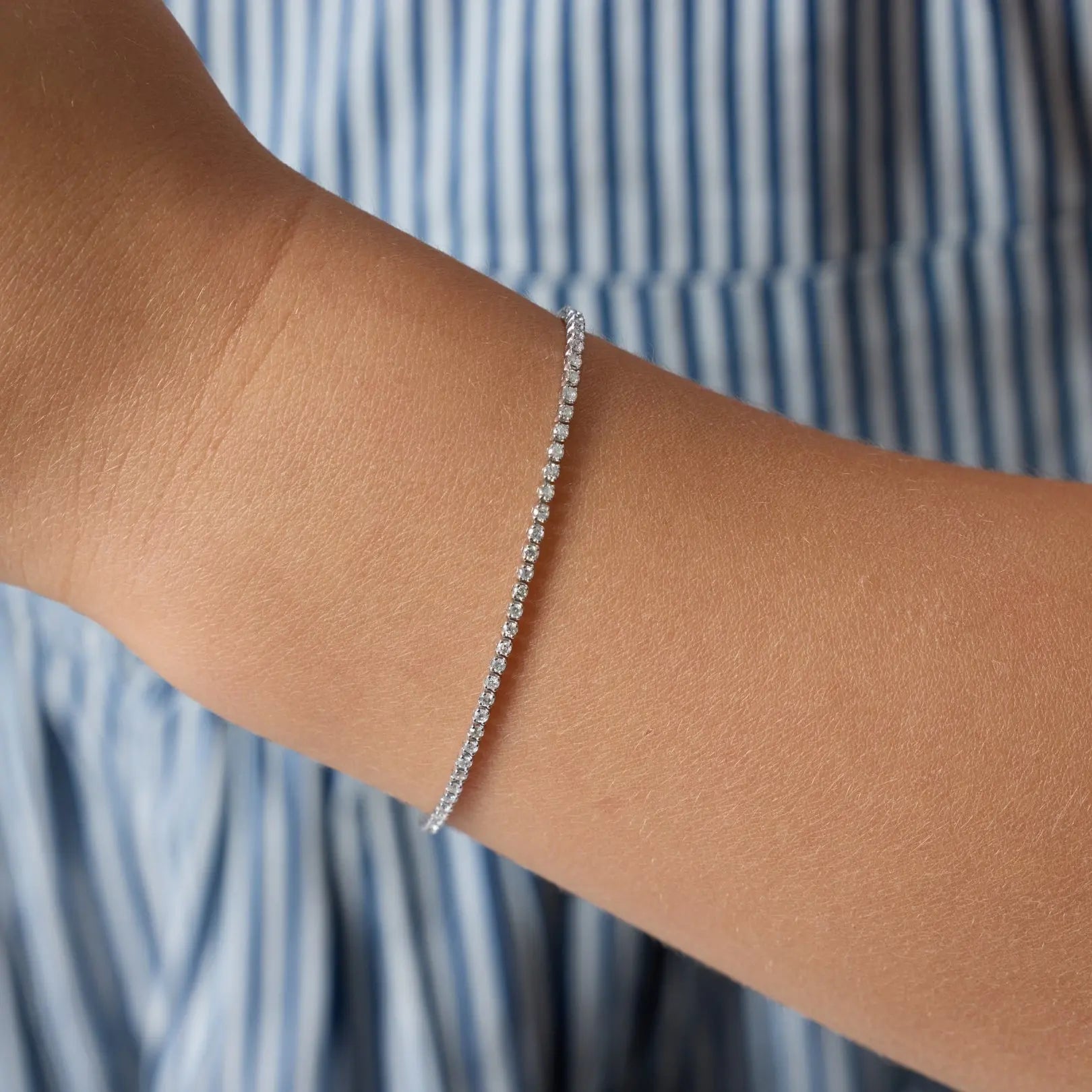 Petite Diamond Tennis Bracelet JJ Jewelry - Main Image