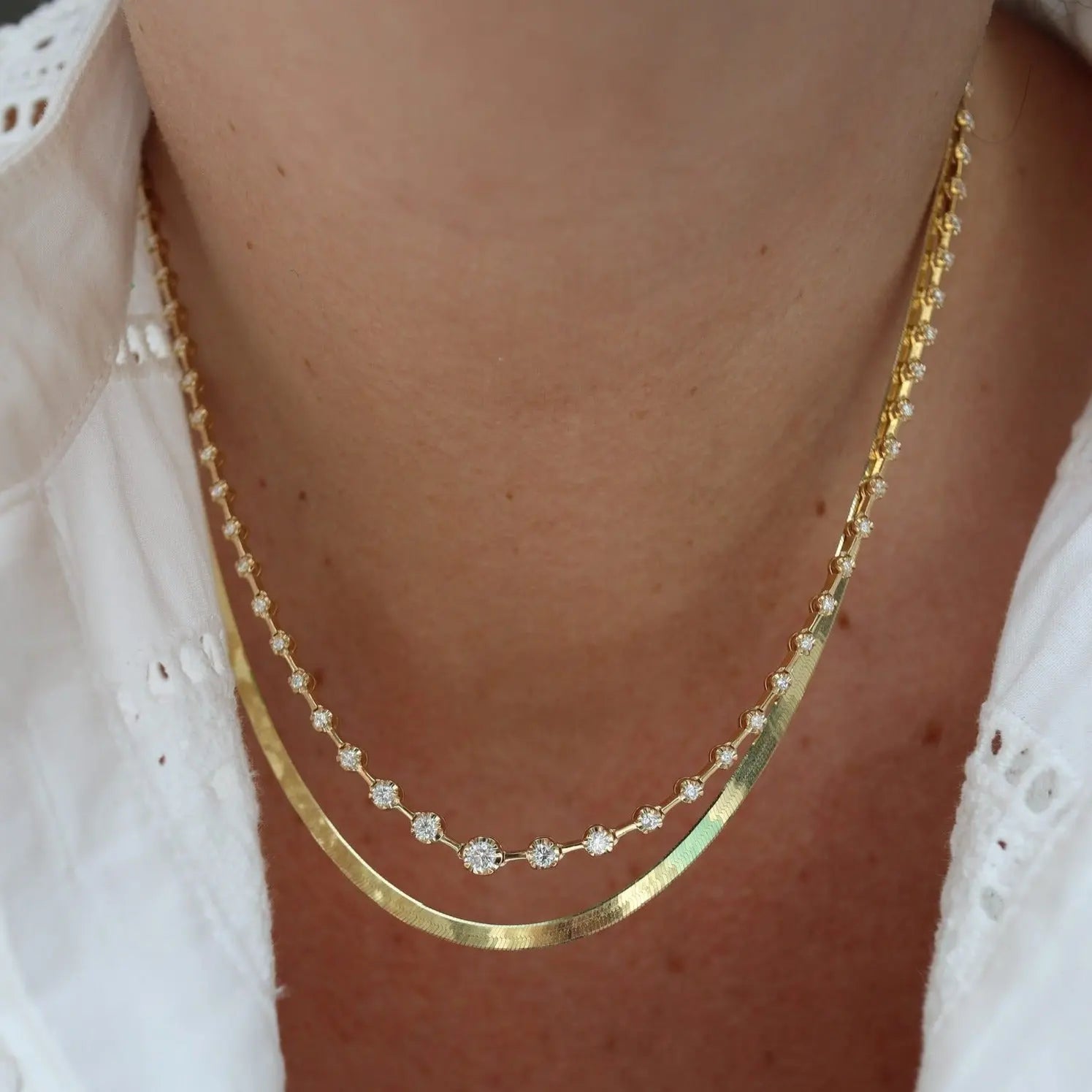 Renata Diamond Tennis Necklace-Princess Jewelry Shop