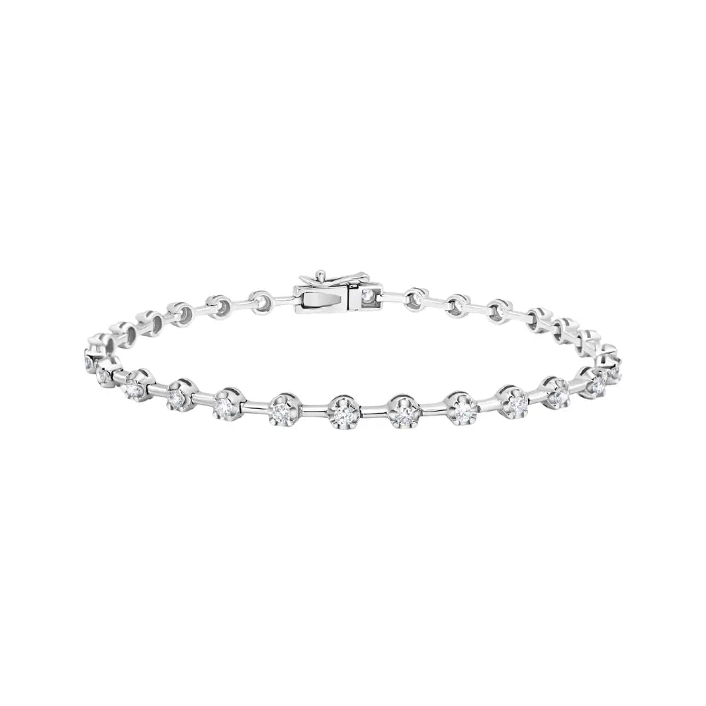 Renata Spaced Round Diamond Bracelet Princess Jewelry Shop