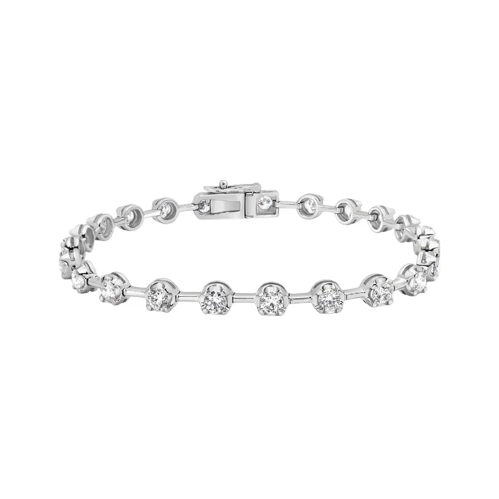 Renata Spaced Round Diamond Bracelet Princess Jewelry Shop