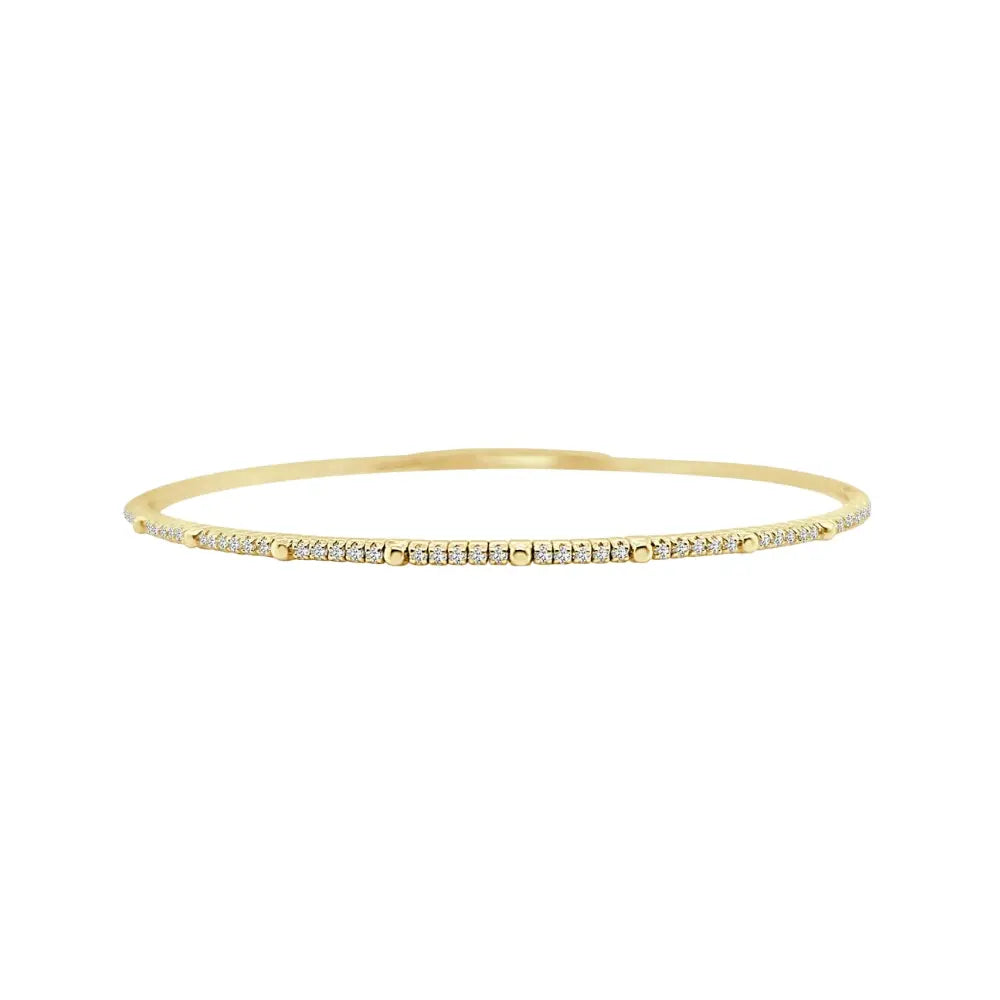 18K gold diamond flexible bracelet available in yellow white or rose