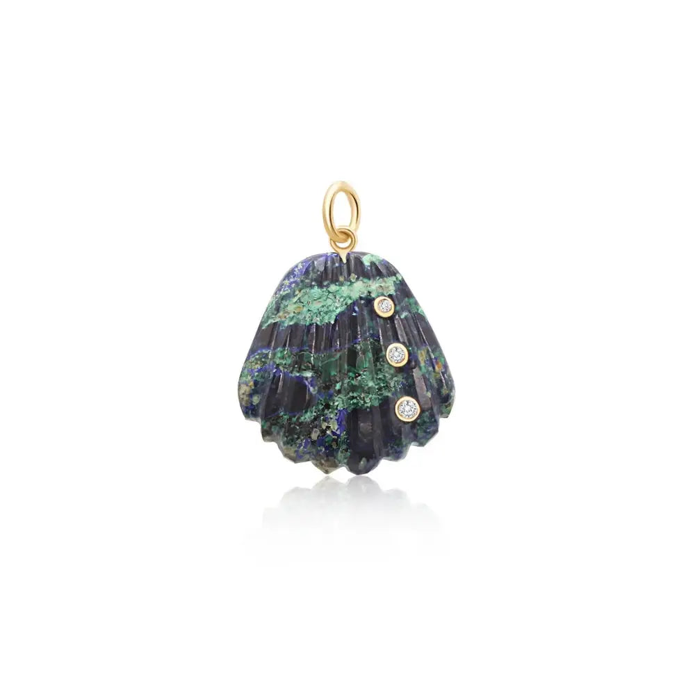 SHELL 3DIA PEND D0.1 14KY Princess Jewelry Shop