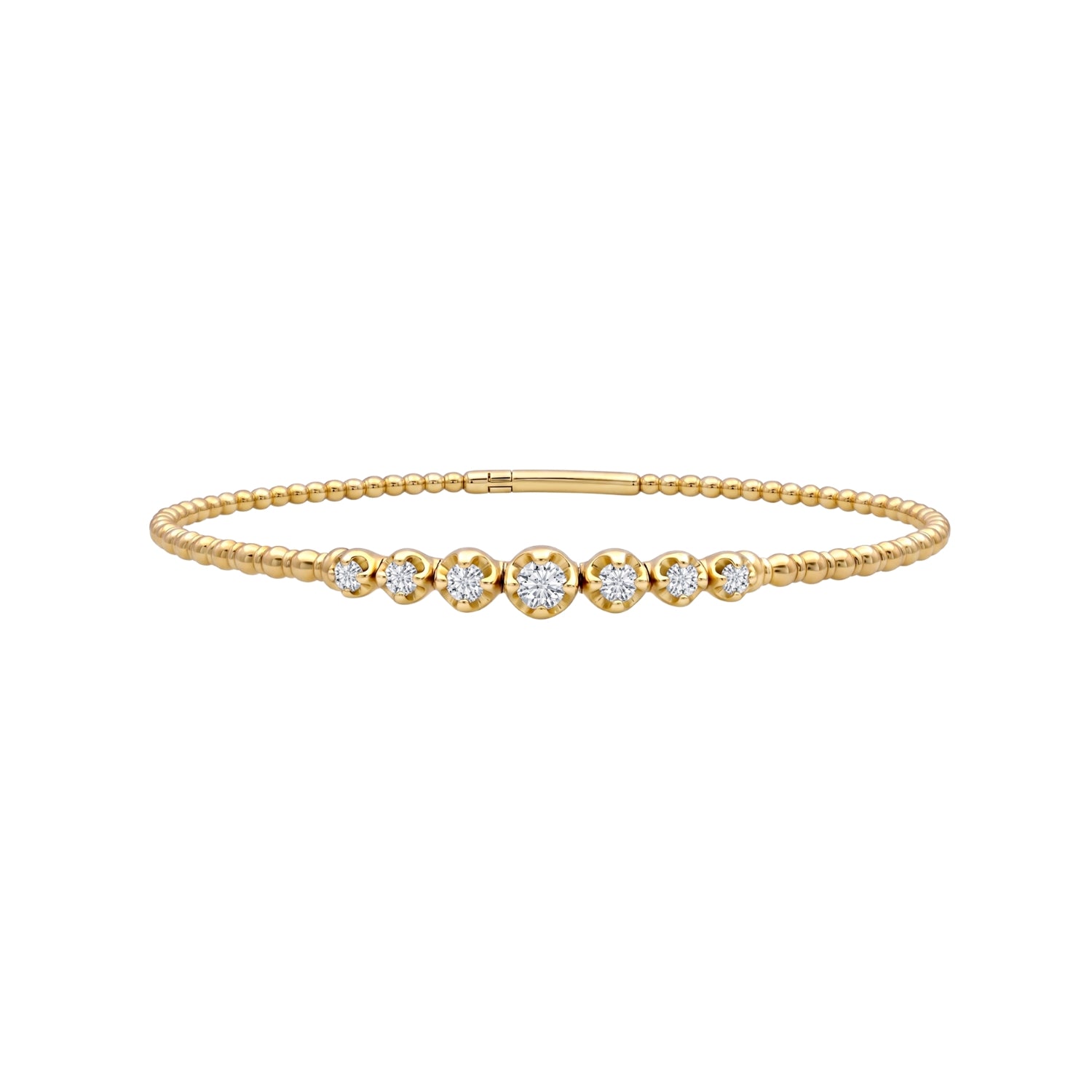 Seven Diamond Beaded Bangle