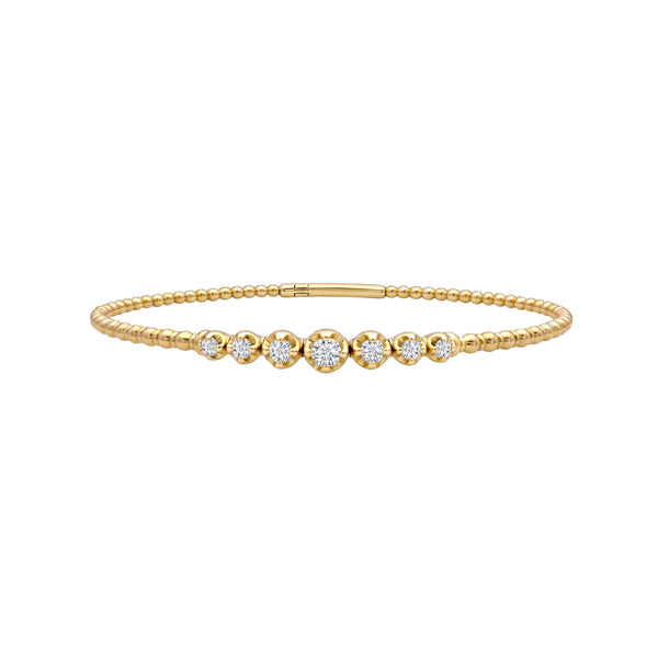 Seven Diamond Beaded Bangle