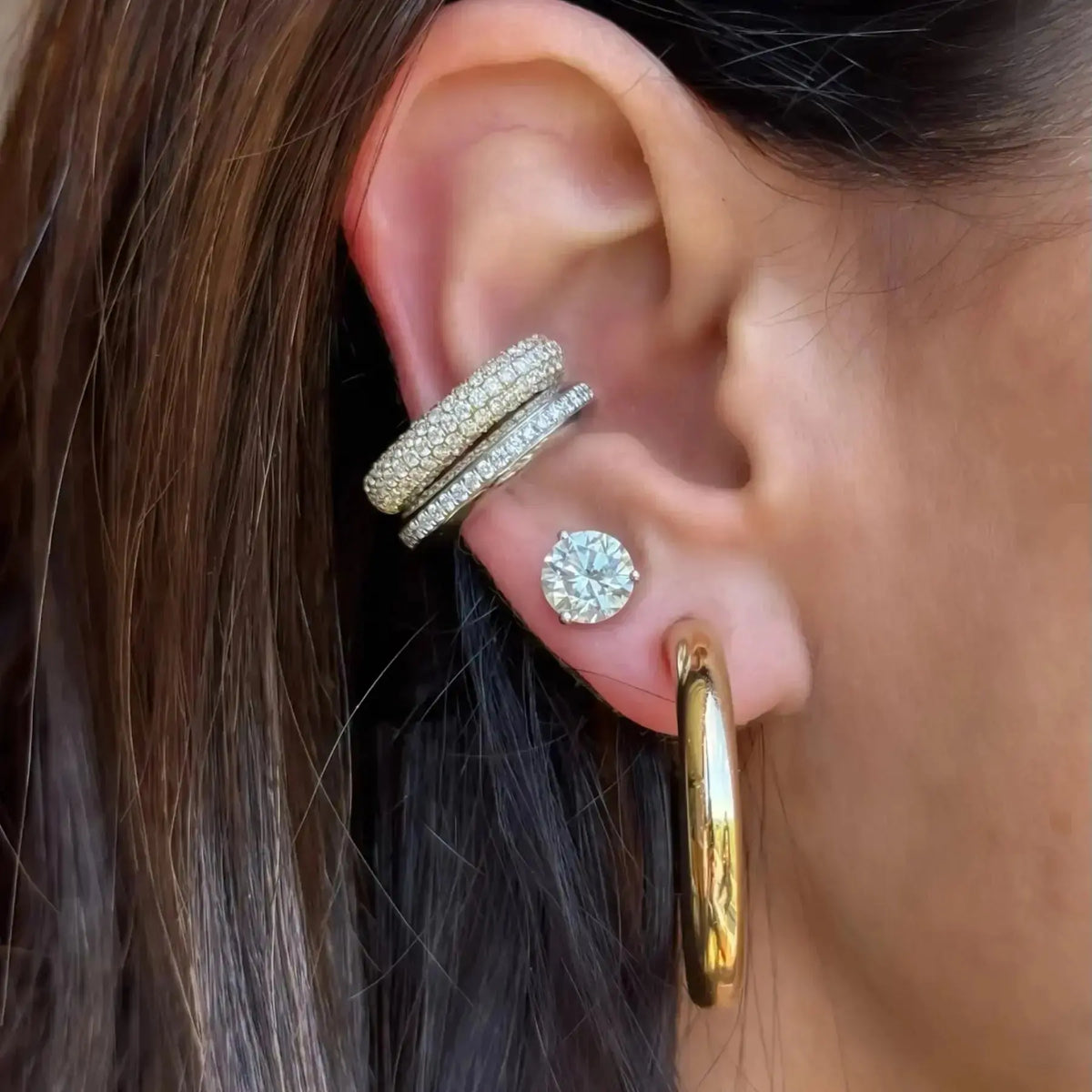 Pave Diamond Ear Cuffs Princess Jewelry Shop