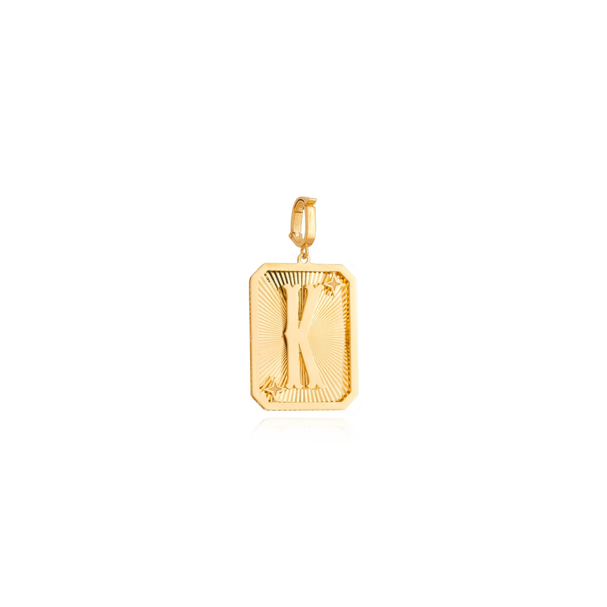 Small Gold Letter Medal Pendant