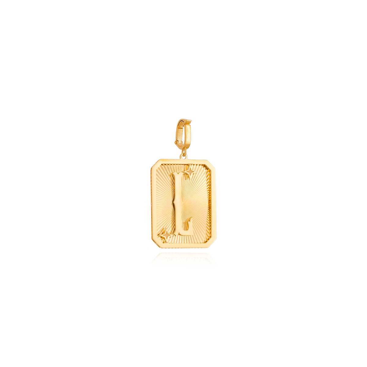 Small Gold Letter Medal Pendant