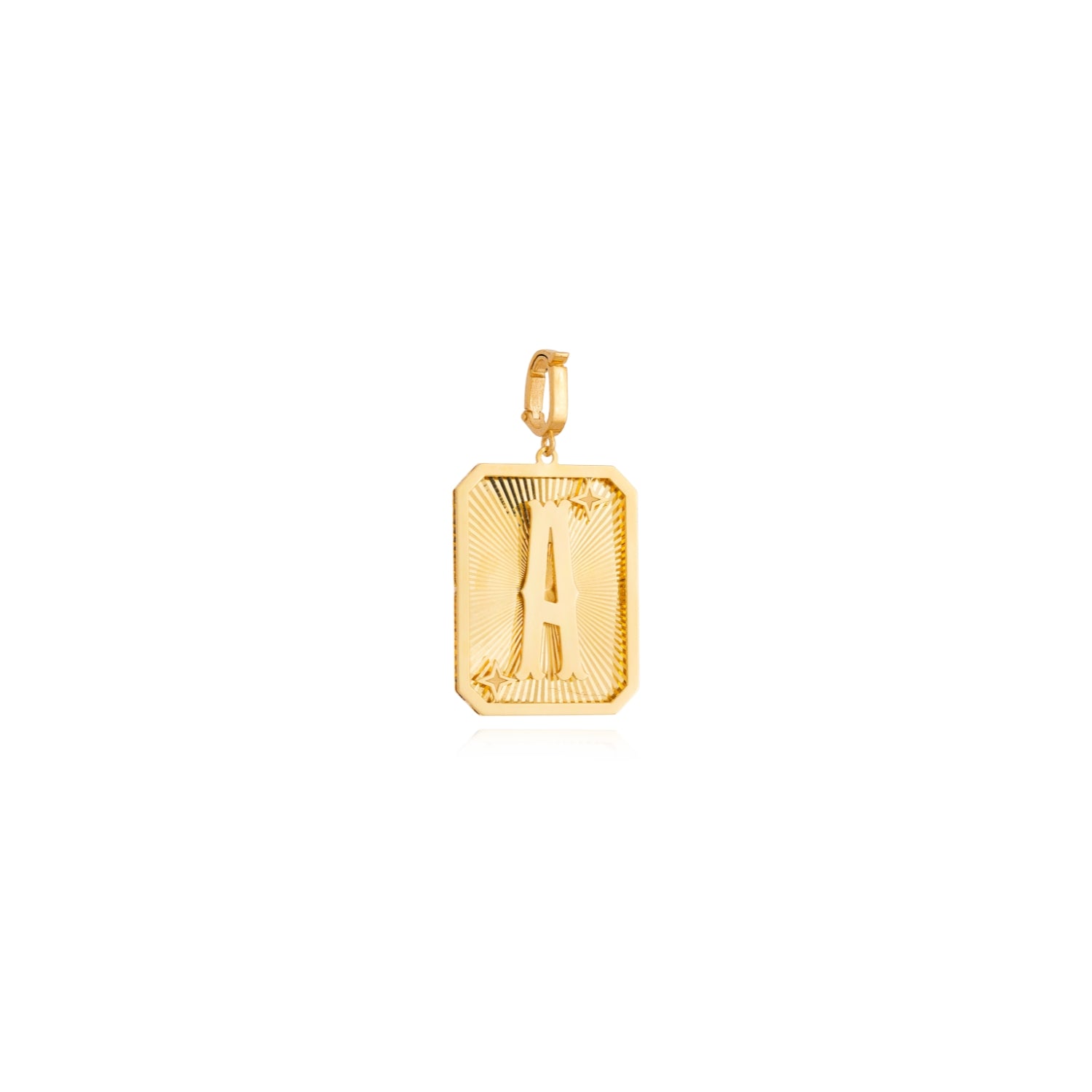 Small Gold Letter Medal Pendant