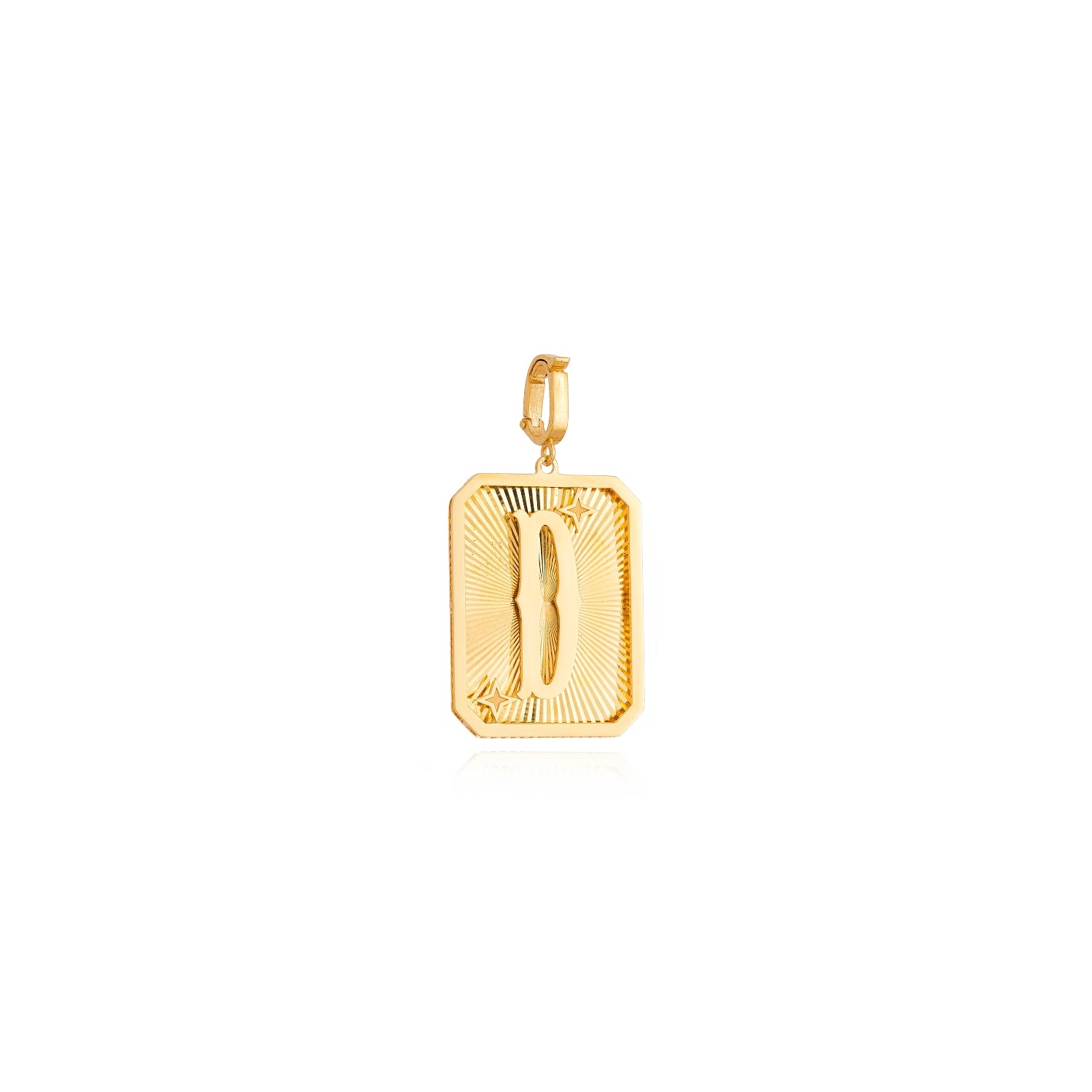 Small Gold Letter Medal Pendant