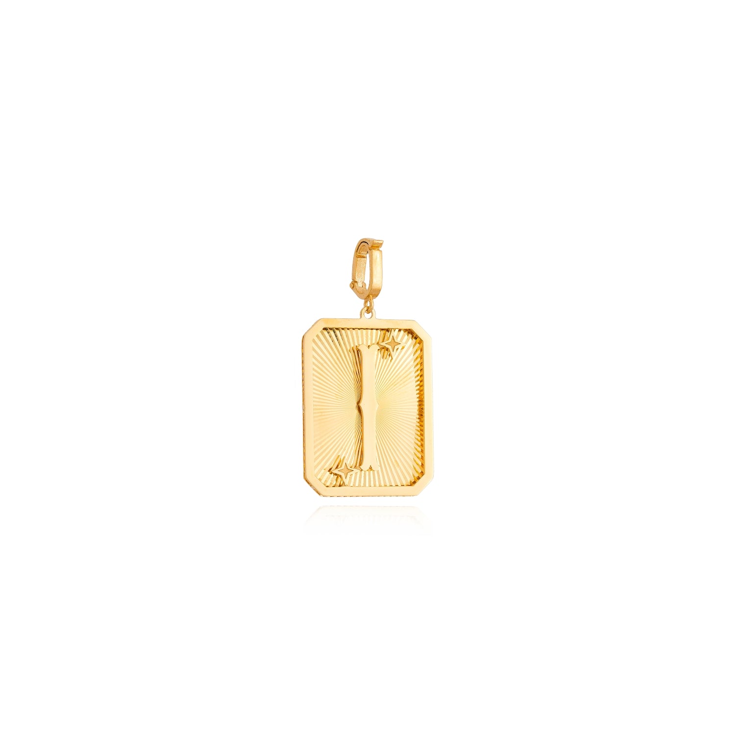 Small Gold Letter Medal Pendant