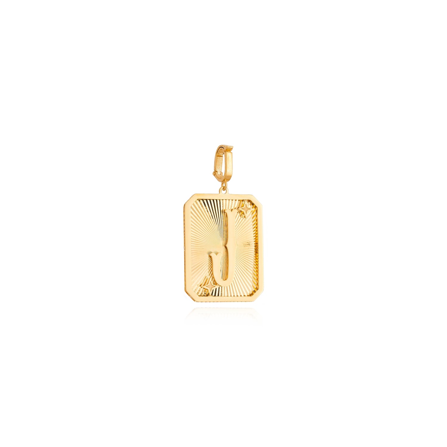 Small Gold Letter Medal Pendant