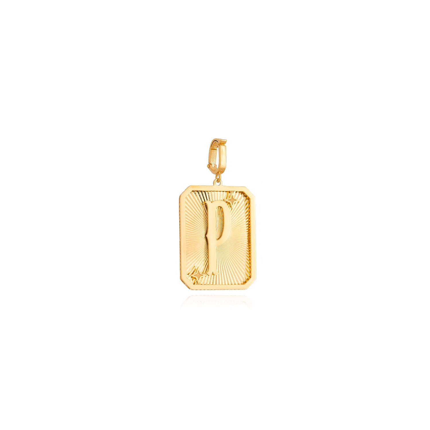 Small Gold Letter Medal Pendant