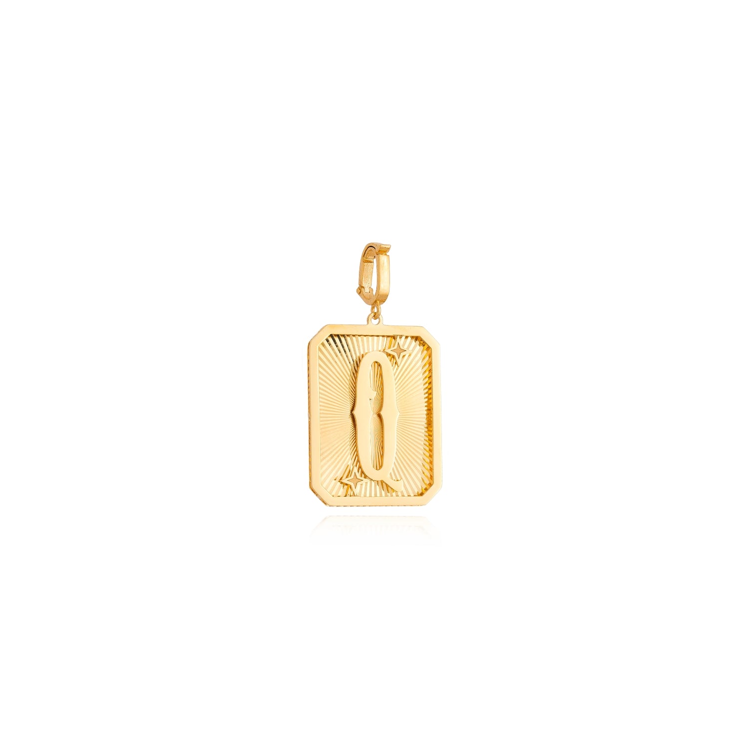 Small Gold Letter Medal Pendant