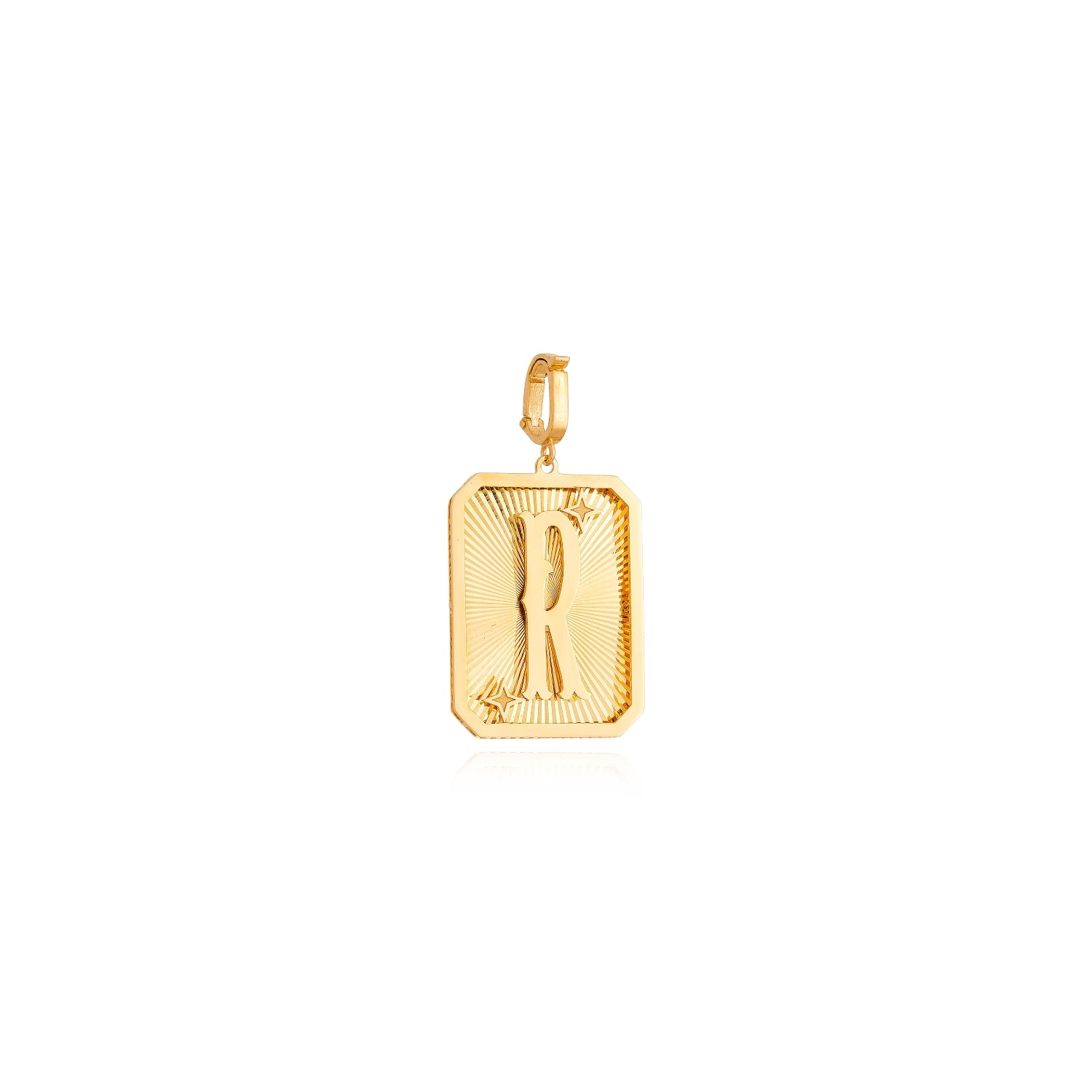 Small Gold Letter Medal Pendant