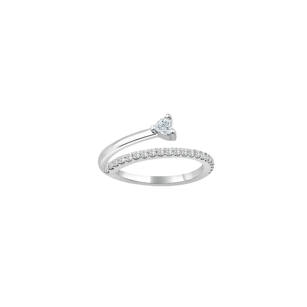 2 THIN ROW HEART D0.41 RING 14K Princess Jewelry Shop