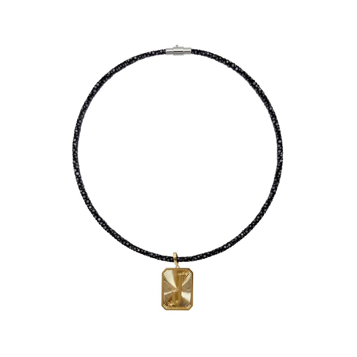 Stingray Cord Necklace with Silver Clasp