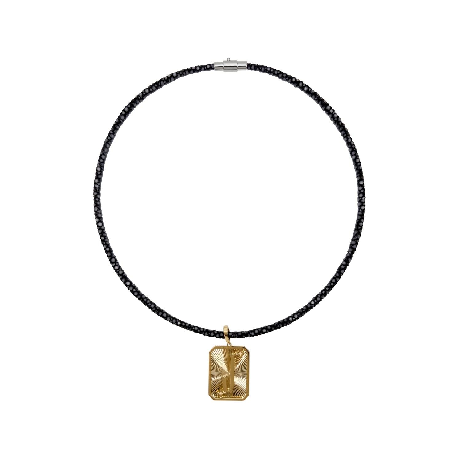 Stingray Cord Necklace with Silver Clasp