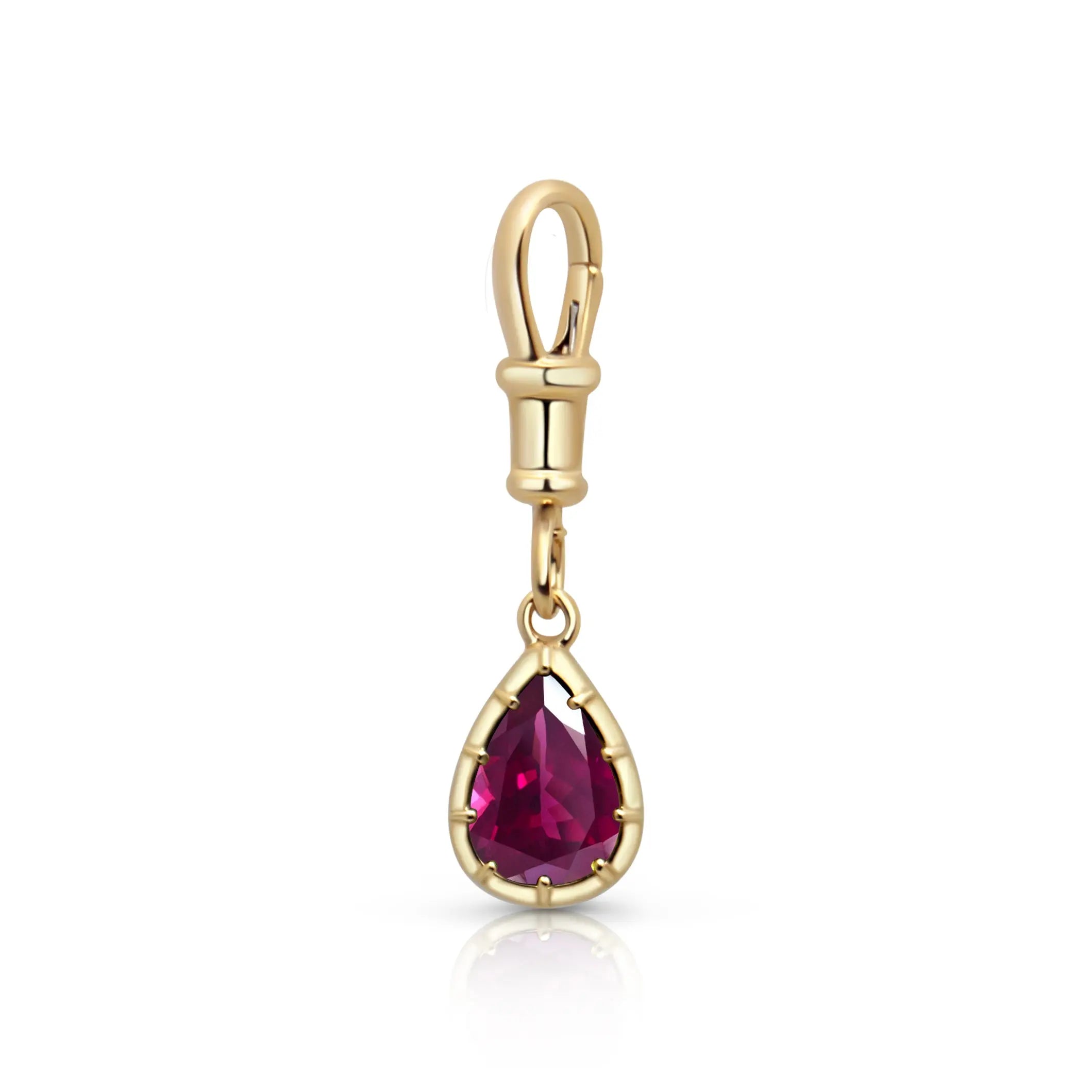 TOURM PEND 18KY PEAR PINK Princess Jewelry Shop