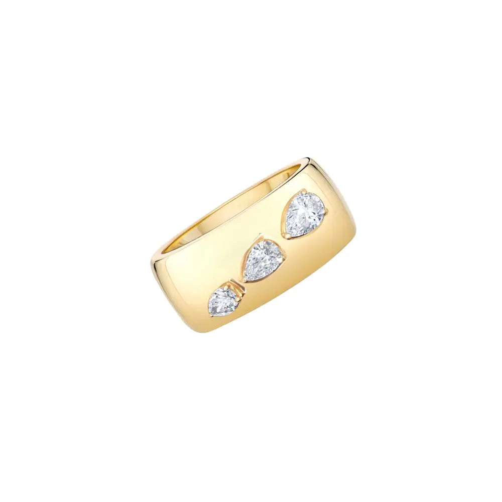 TRIPLE PEAR DIA RING D0.58 18KY Princess Jewelry Shop