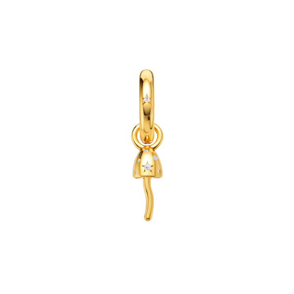 Tiny Mushroom Black Diamond Charm by Alessa Rocks | JJ Jewelry