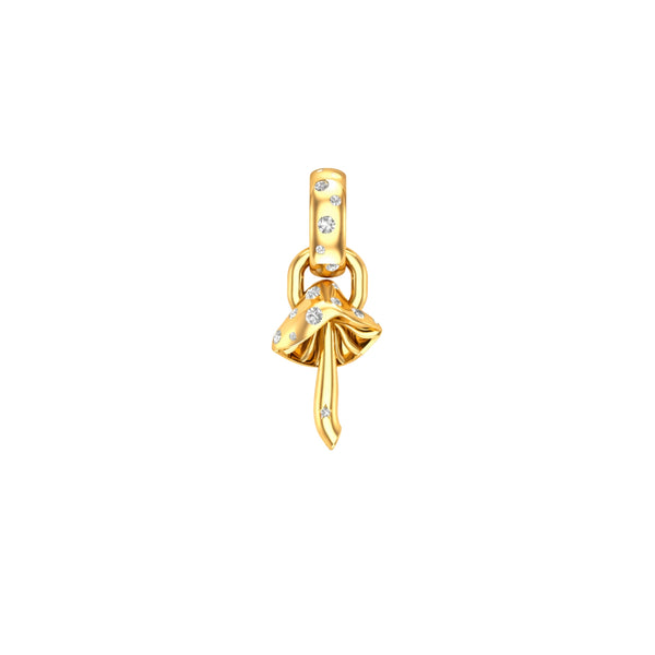Tiny Umbrella Mushroom Diamond Pendant by Alessa Rocks | JJ Jewelry