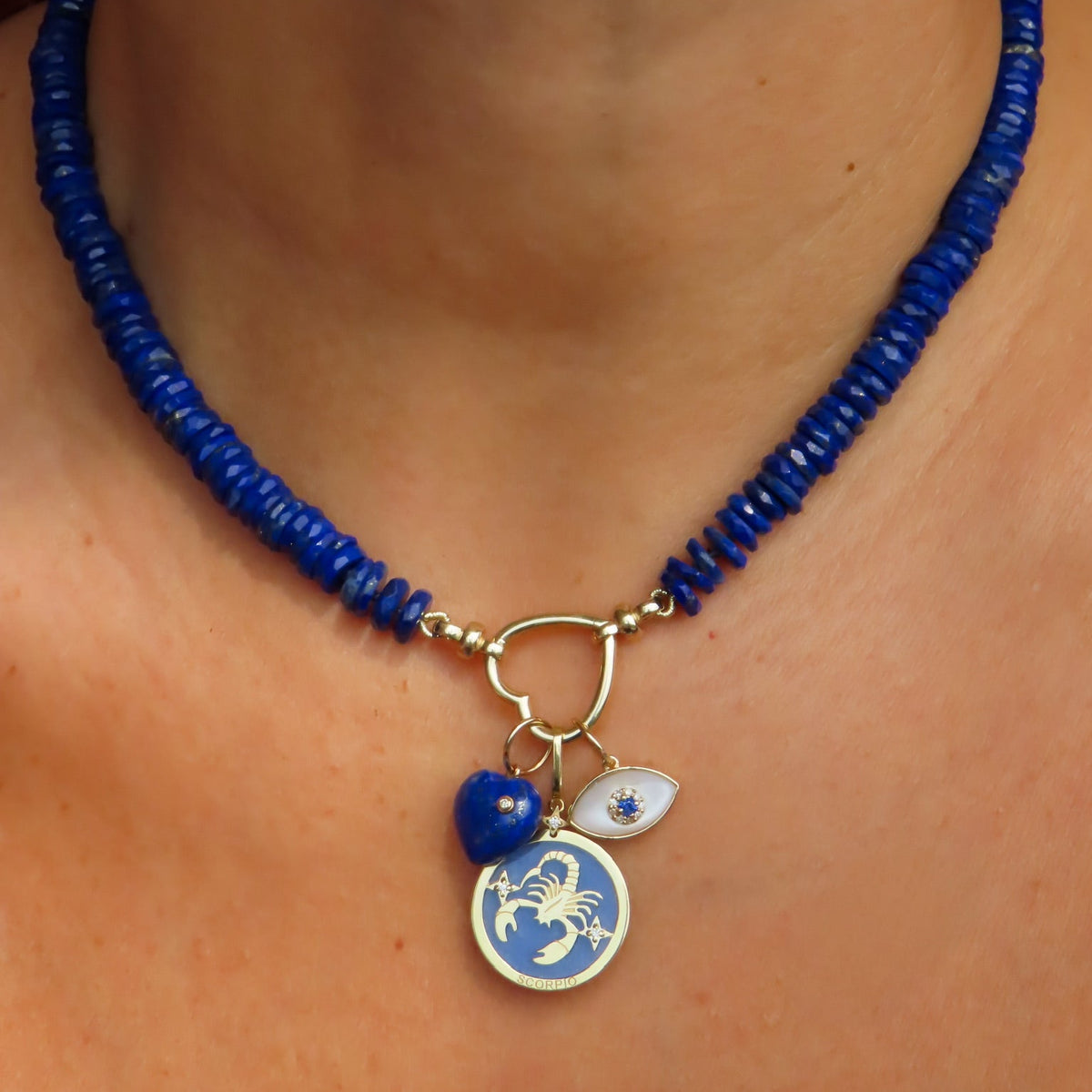 Zodiac Pendant Collection in 18K Yellow Gold, view 5 | JJ Jewelry Miami