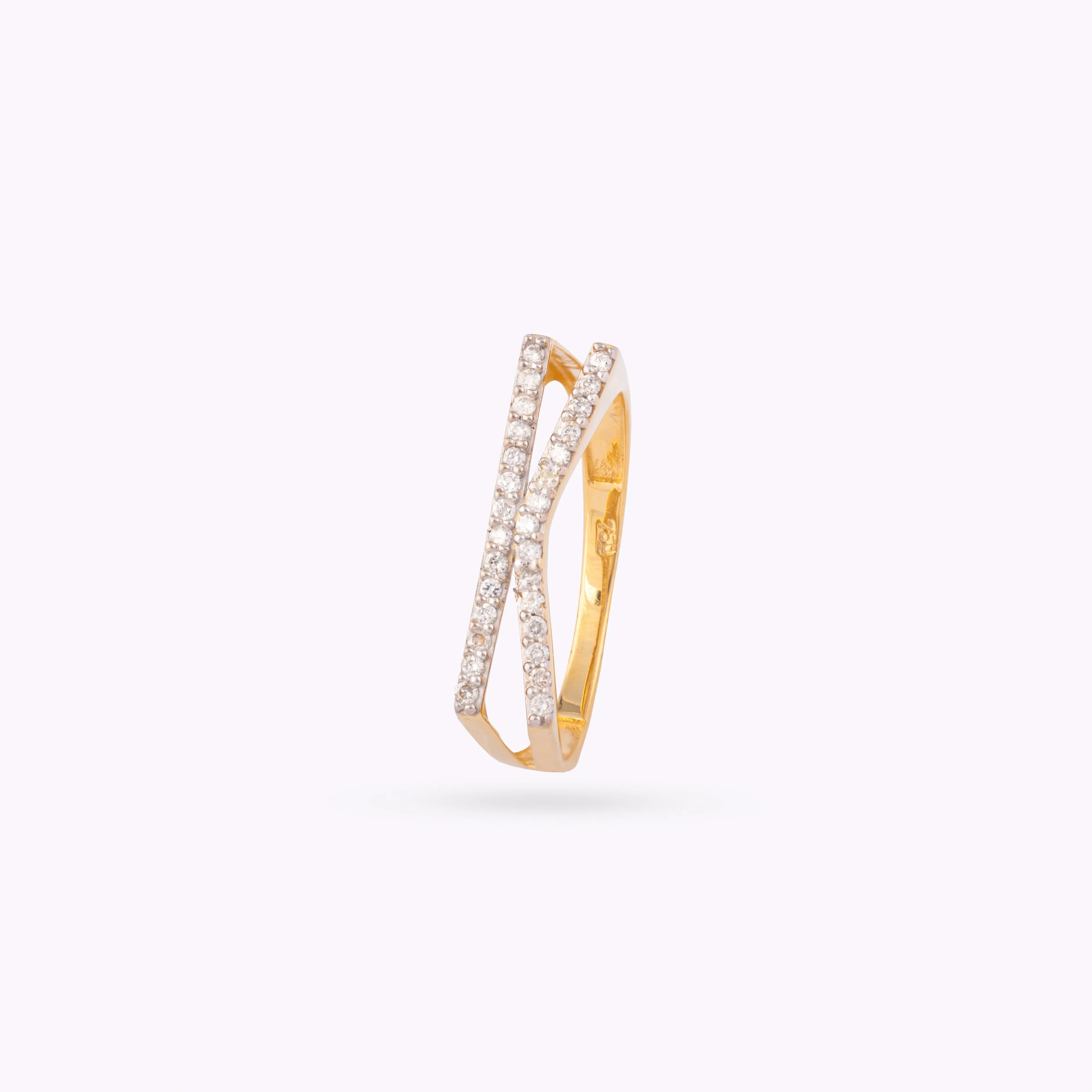 Yellow Gold & Diamond Letter Rings Princess Jewelry Shop