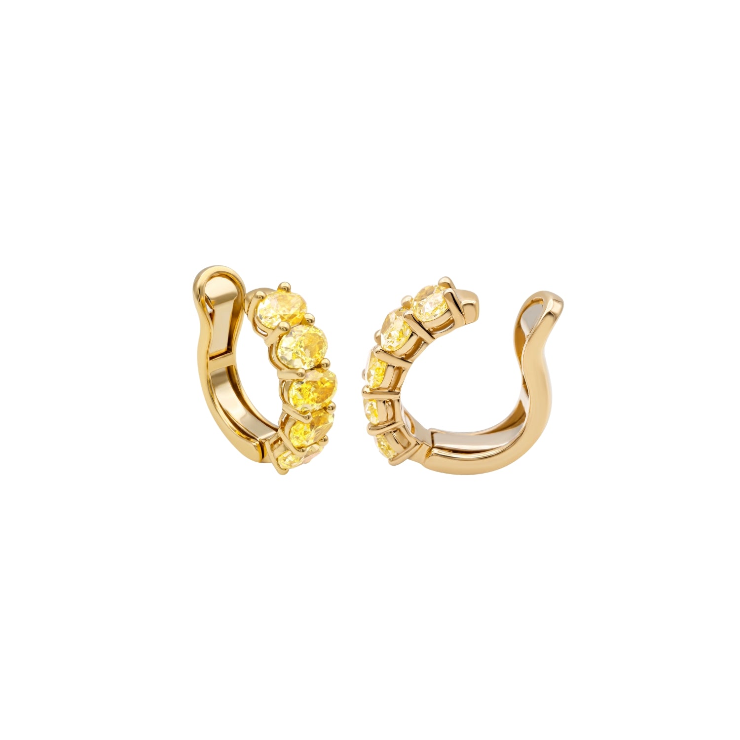 Yellow Diamond Ear Cuff in 18K Yellow Gold