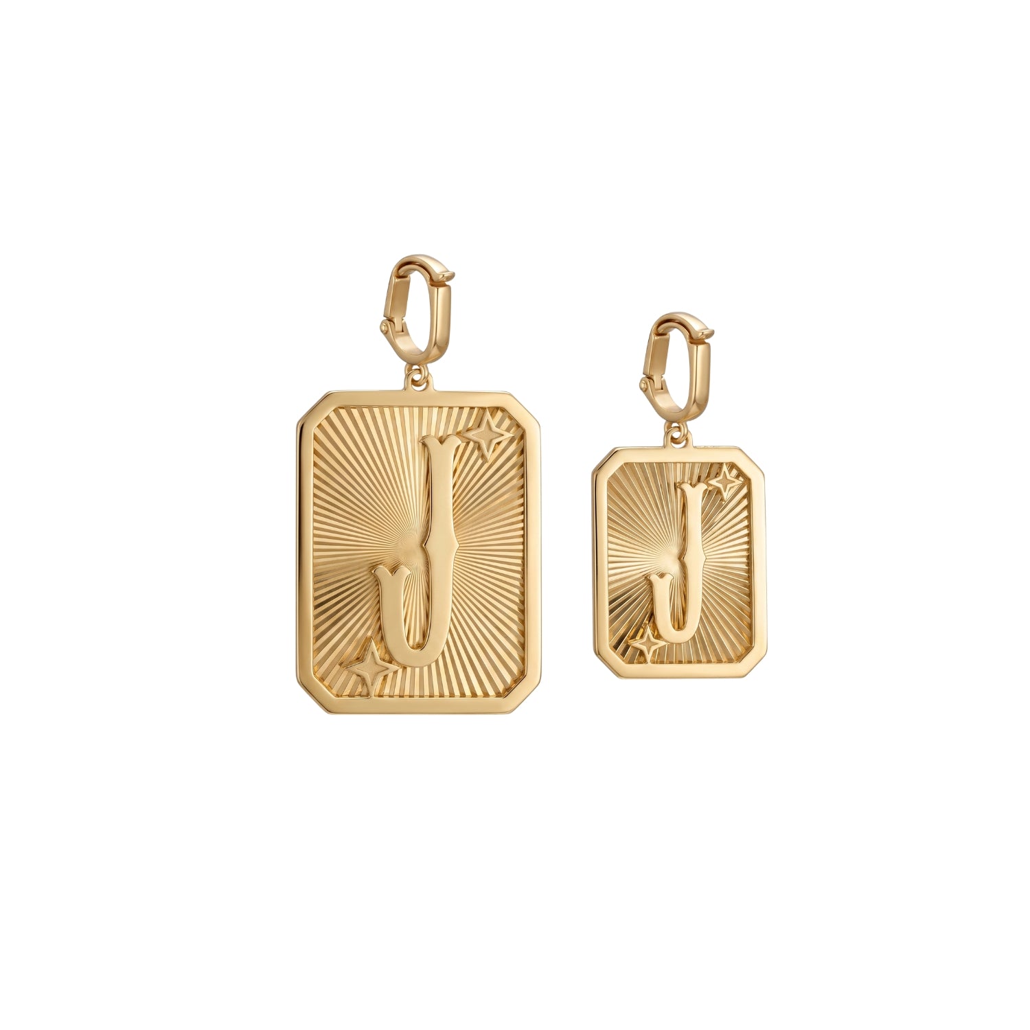 Small Gold Letter Medal Pendant