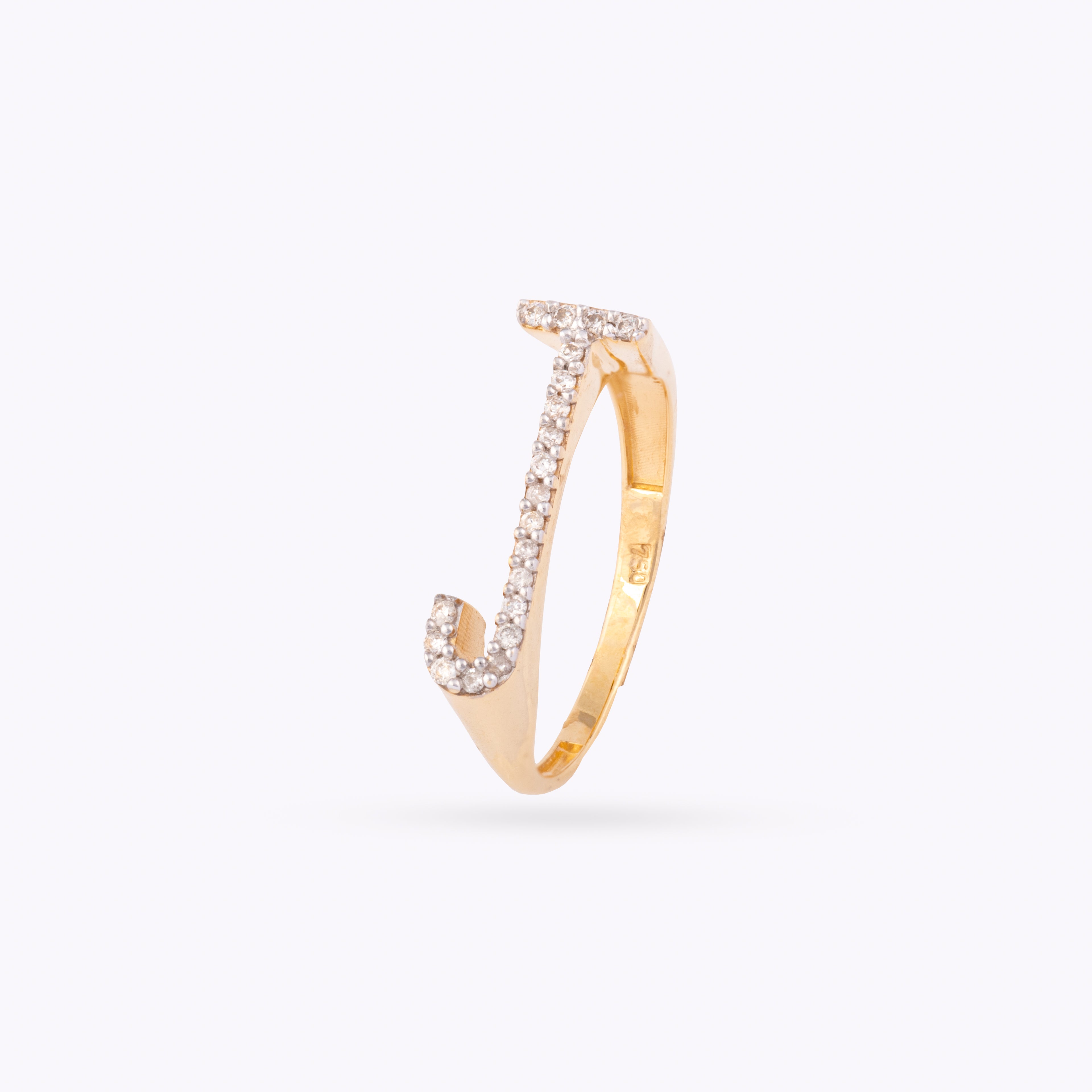 Yellow Gold & Diamond Letter Rings
