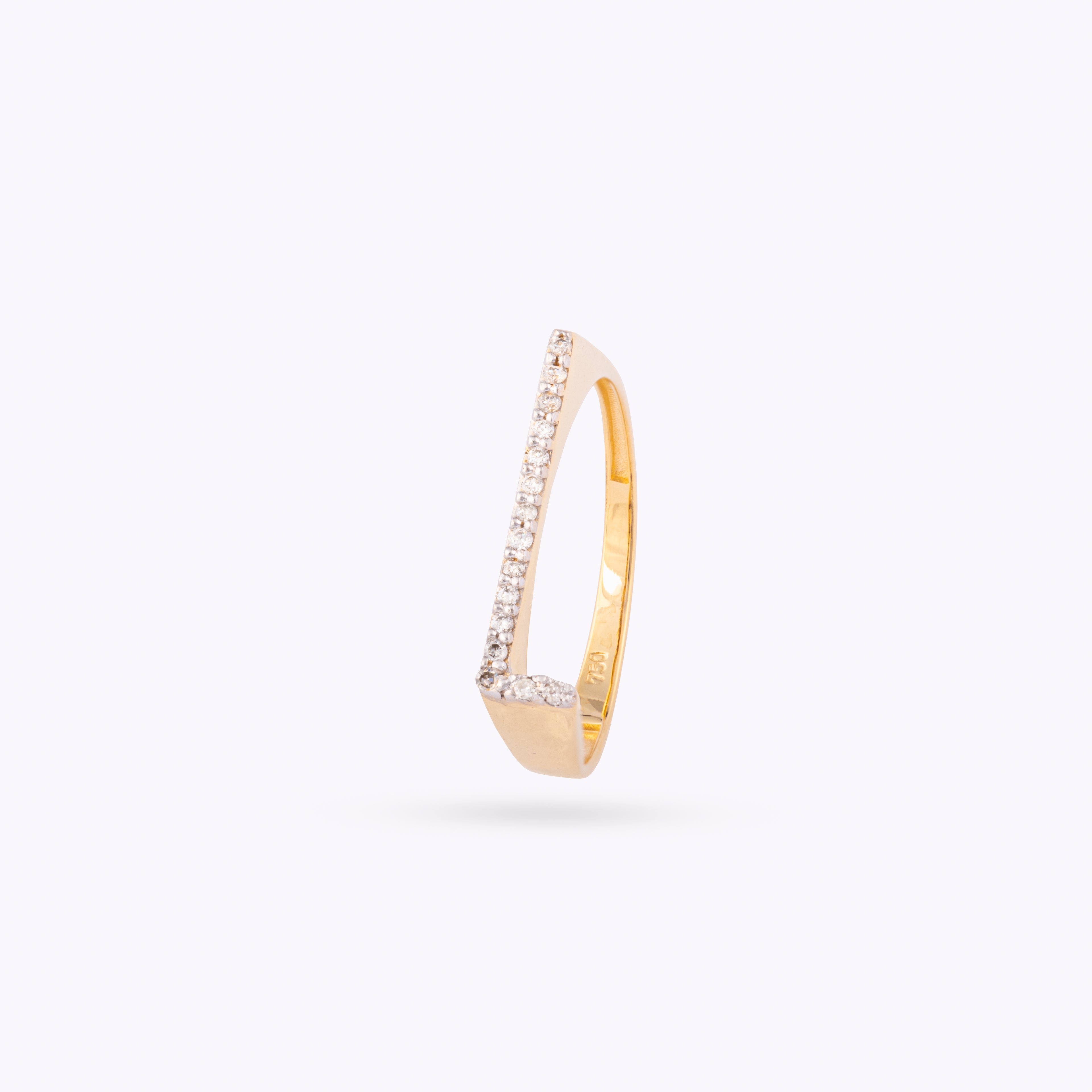Yellow Gold & Diamond Letter Rings
